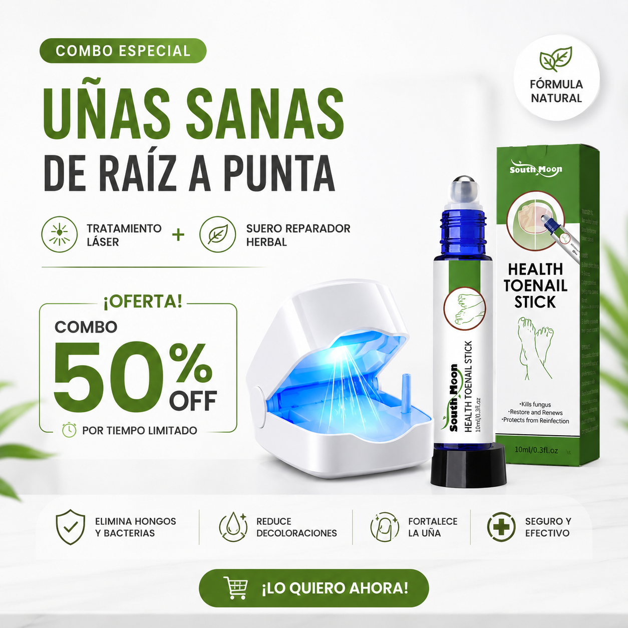 Fungiout prohongos™ Tratamiento Laser -SUERO RESTAURADOR GRATIS HOY!
