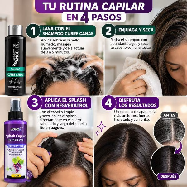 Shampoo Cubre Canas + Splash de Resveratrol GRATIS!!: ¡llévate el combo!