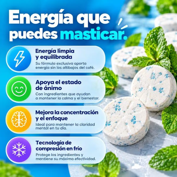 Neuro Energy Gum 90 Unidades – Cafeína + L-Teanina