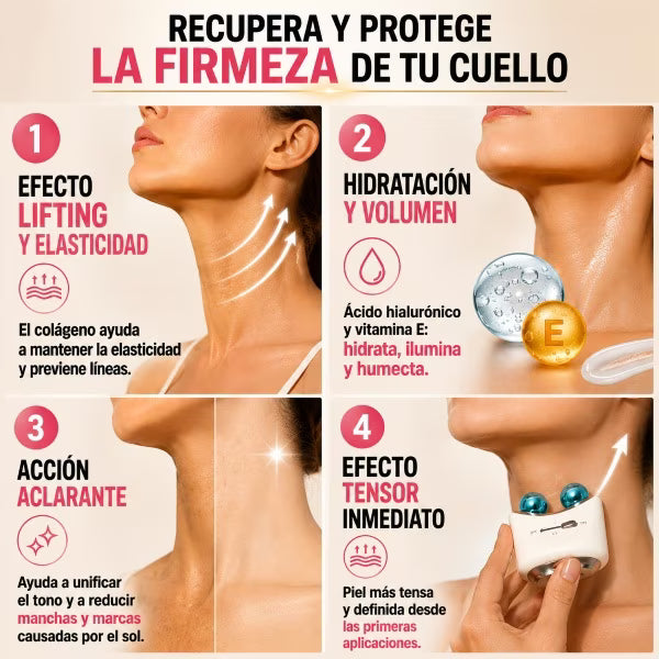 Tu celular marca tu cuello- Esta crema lo revierte.Colageno, retinol y 10 pepetidos
