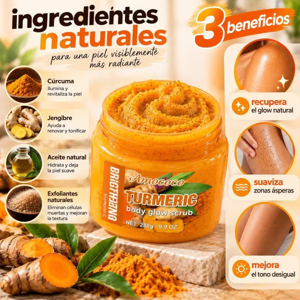 Exfoliante de Cúrcuma - Piel Suave y Luminosa 🧡