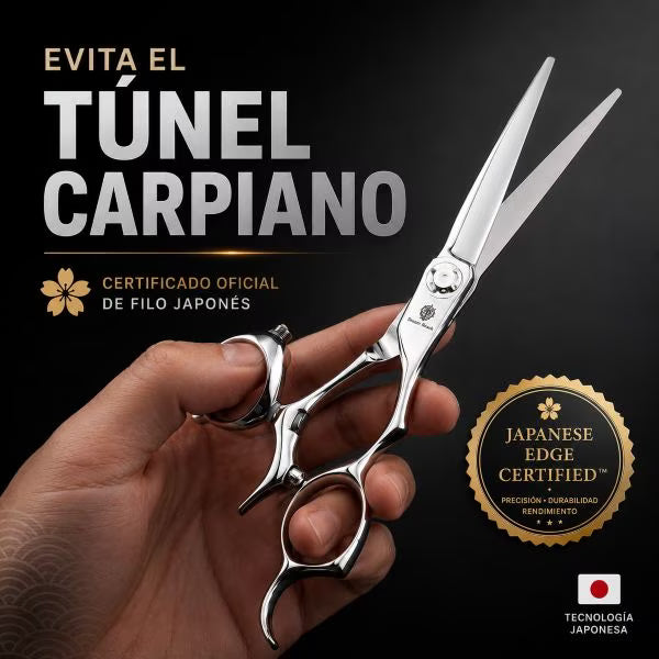 Tijeras 360 filo japones con anillo giratorio