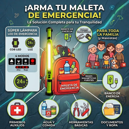 Barra magnetica de emergencia para Terremotos - 💡 Se pega sola USB
