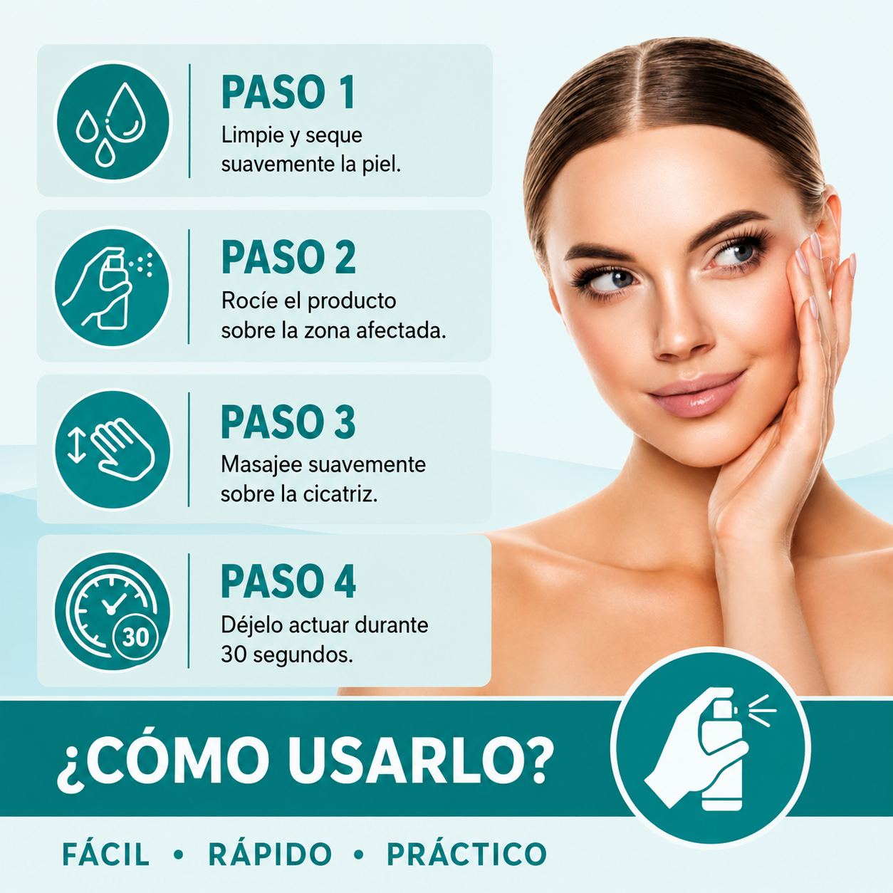 Paga 1 lleva 2 Medical Grade-Eliminación de cicatrices, Spray de grado médico