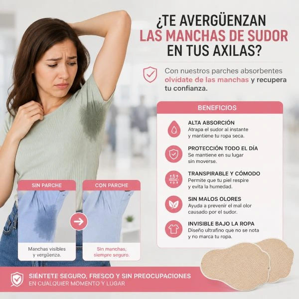 Elhoe® 24 Parches absorbentes para sudor de las axilas