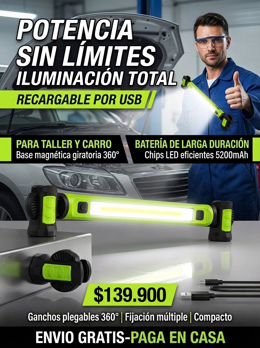Luz Magnética Profesional para Carro ✨🔋-
