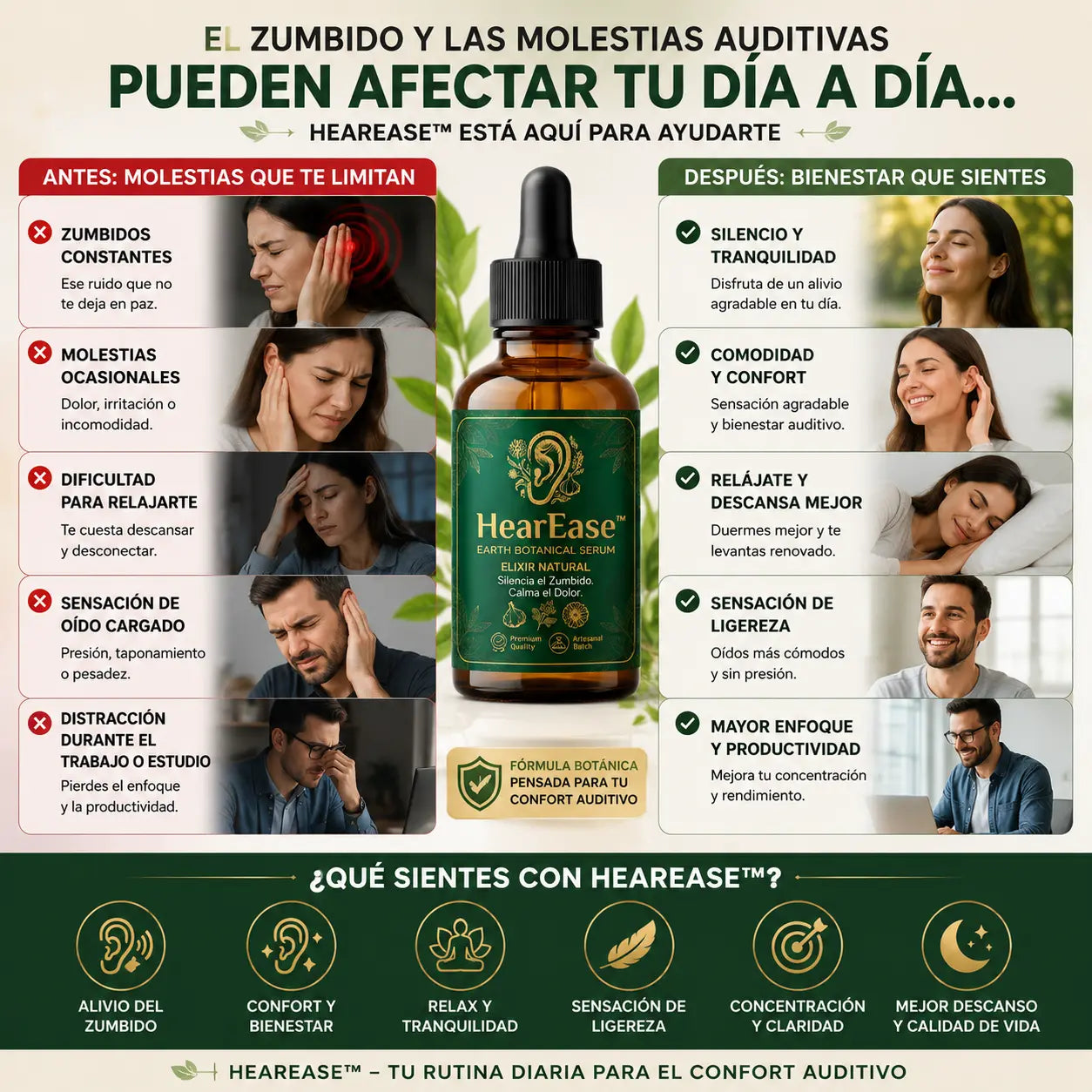 Hearease® Elixir Botánico para el Cuidado del Oído