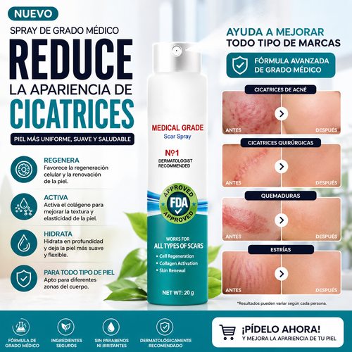 Paga 1 lleva 2 Medical Grade-Eliminación de cicatrices, Spray de grado médico