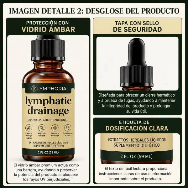 LYMPHORIA® drenador linfático !Adiós hinchazón! PAGA 1 LLEVA 2