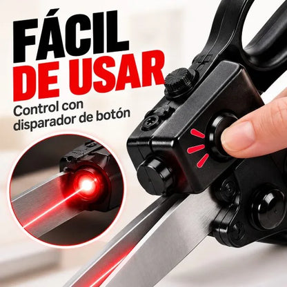 Tijeras con Guía Láser para Cortes Rectos y Precisos ✂️