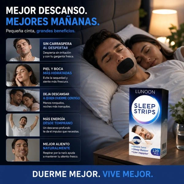 Sleeptrips® Cintas bucales anti ronquidos x90 Cintas