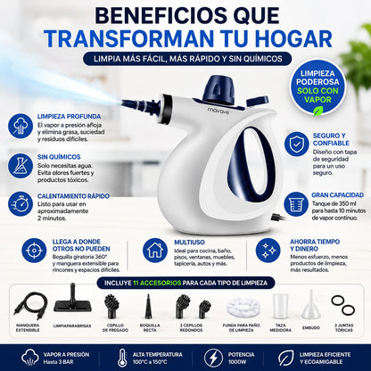VaporMax® Elimina grasa, suciedad y residuos con vapor de alta presión
