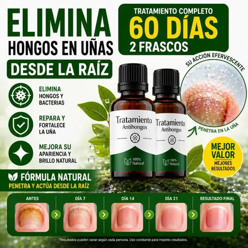 PAGA 1 LLEVA 2 StopHongo-Tratamiento de 60 días para los hongos