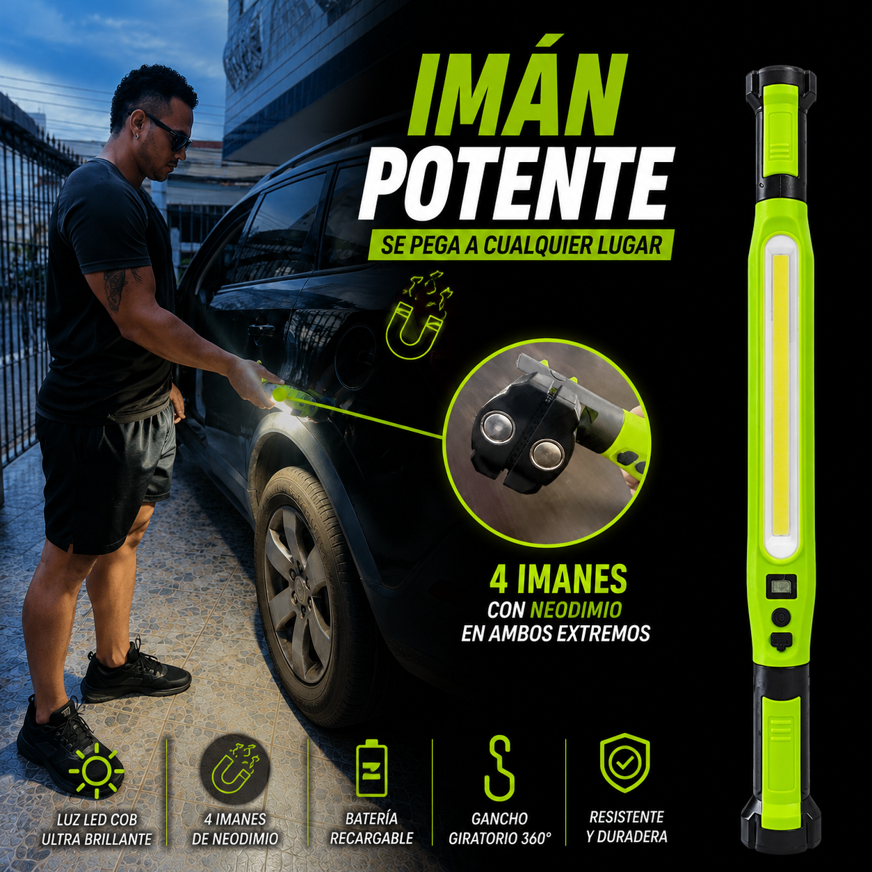 Luz magnetica profesional para carro