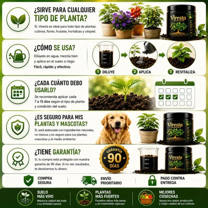 REVITALIZADOR DE SUELO CON ÁCIDO HÚMICO-CRECIMIENTO INTESIVO PARA PLANTAS Y JARÍDN