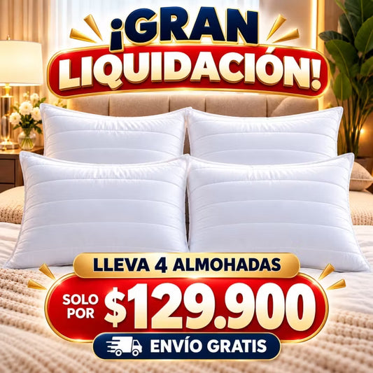 Almohadas Hoteleras para el Hogar – Pack x4