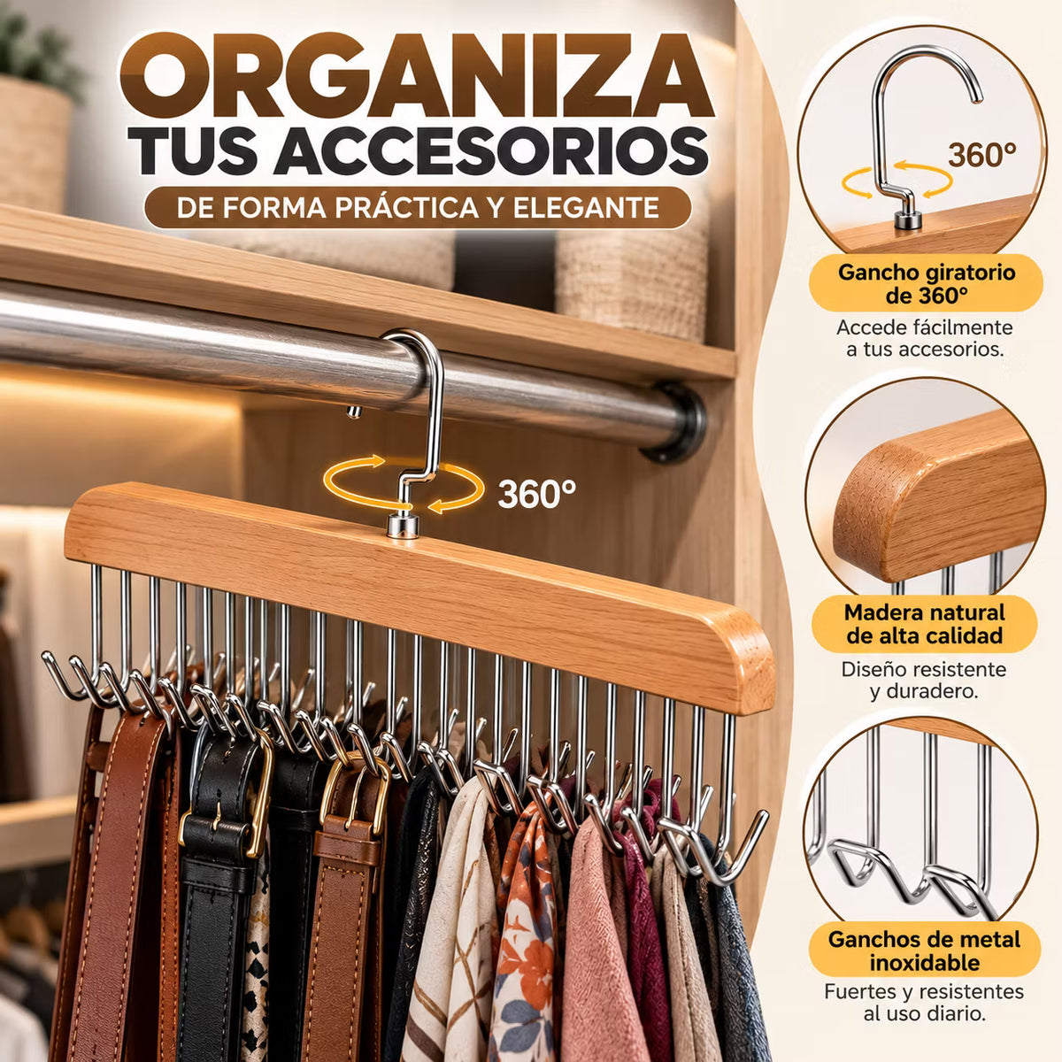 ¡Tu clóset en orden, tus accesorios siempre a la mano! ✨