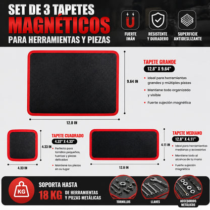 Magnetic Tool® Tapetes magnéticos de gran capacidad X3 und