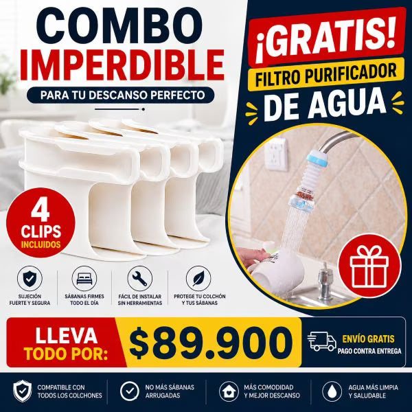 Sujetadores de Sábanas Antideslizantes (4 Piezas) – Cama Siempre Perfecta