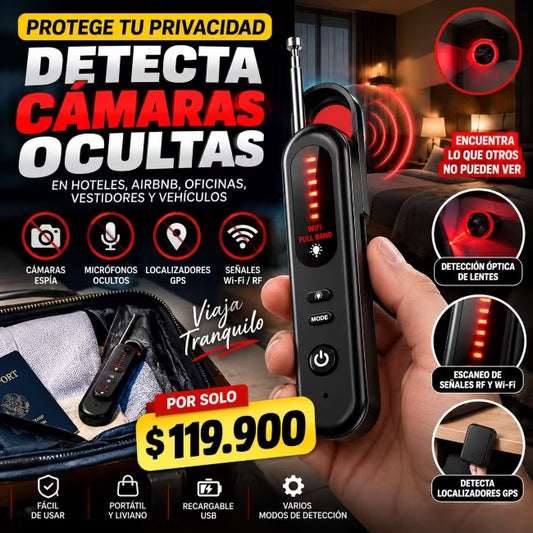 Detector Portátil de Cámaras Ocultas y Señales