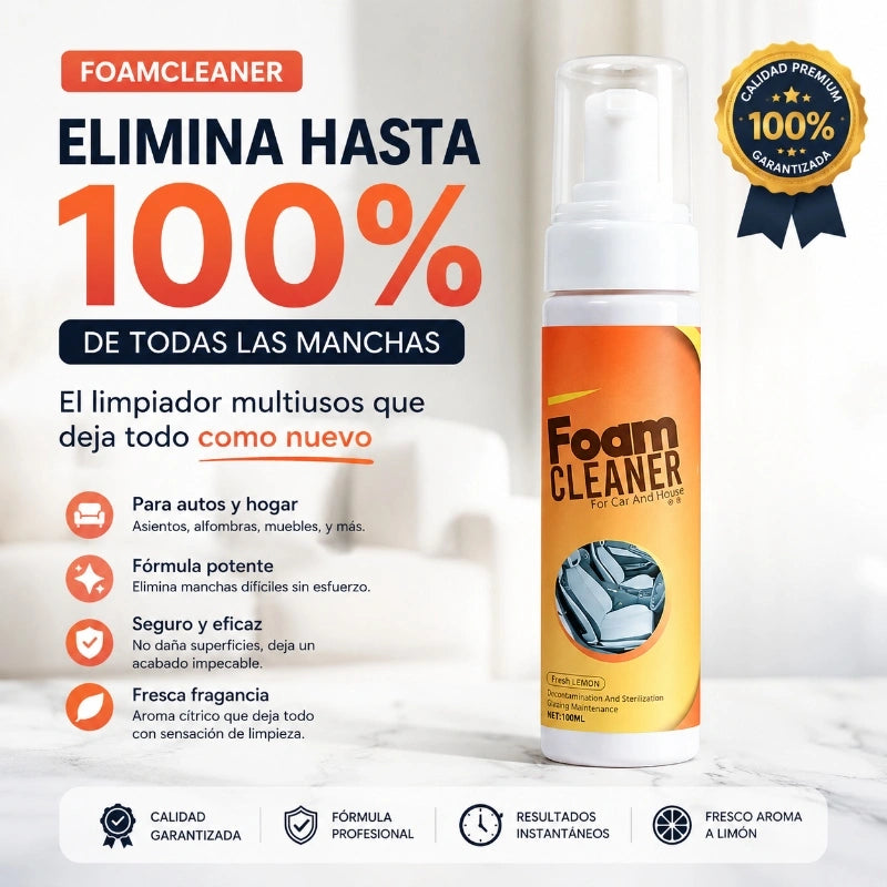 FoamCleaner Espuma Limpiadora, Elimina todo tipo de manchas Sin esfuerzo!!