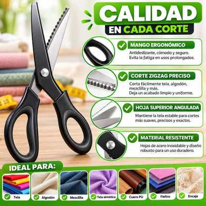 ✂️ Tijeras de Costura Dentadas – Acabado Zigzag