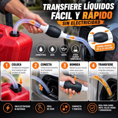 🚨 Bomba Manual de Emergencia – Transfiere Líquidos Fácilmente