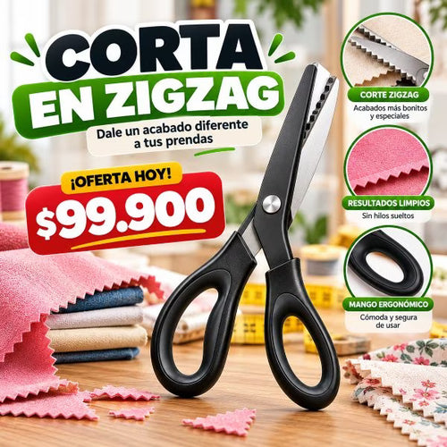 ✂️ Tijeras de Costura Dentadas – Acabado Zigzag
