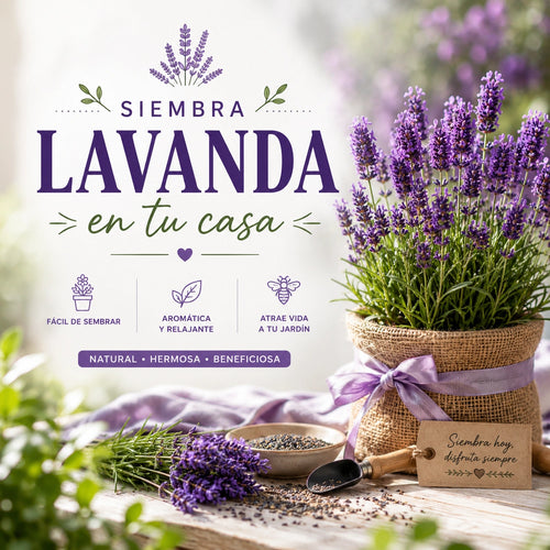 100 Semillas de lavanda para plantar en casa+ Ebook y garantia de germinación