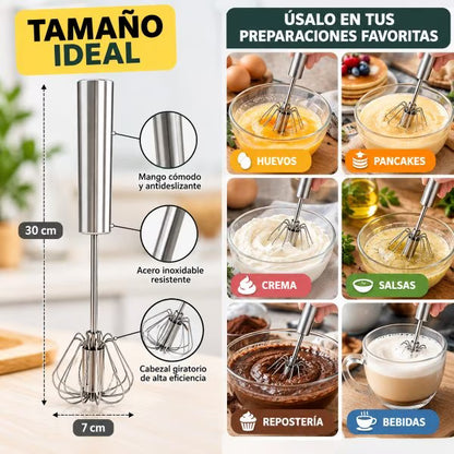 Batidor de huevos de acero inoxidable