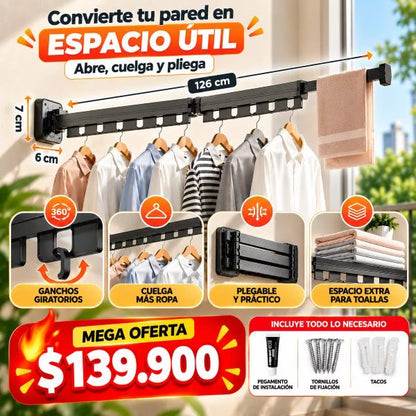 Tendedero De Ropa Extensible De 3 Tramos