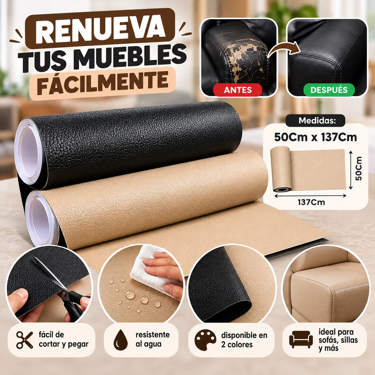 Adhesivo Reparador de Cuero | Renueva tus Muebles Fácilmente