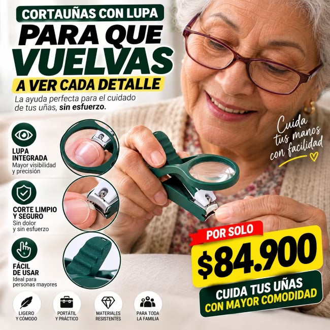 Cortaúñas con lupa para los que no logran ver bien ✂️