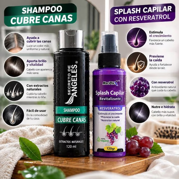 Shampoo Cubre Canas + Splash de Resveratrol GRATIS!!: ¡llévate el combo!