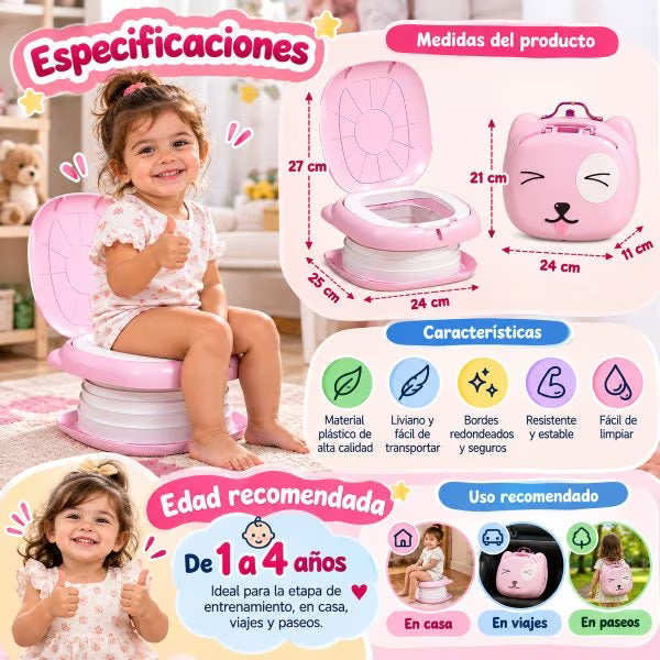 Orinal Plegable Infantil | El Baño Portátil Para Viajes