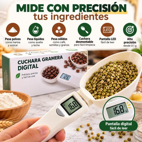 Cuchara Gramera Digital Medidora + GRATIS Termómetro