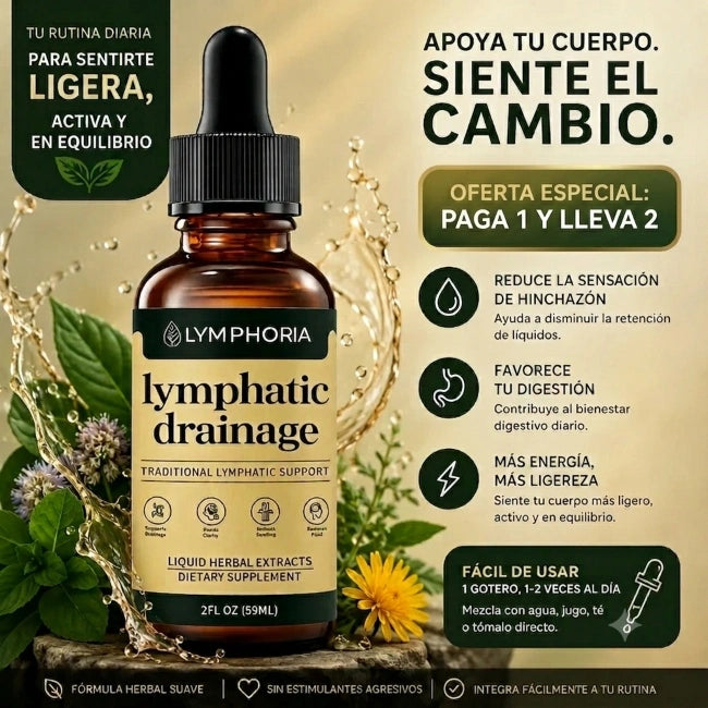 LYMPHORIA® drenador linfático !Adiós hinchazón! PAGA 1 LLEVA 2