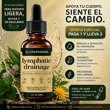 LYMPHORIA® drenador linfático !Adiós hinchazón! PAGA 1 LLEVA 2