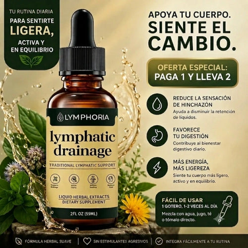 LYMPHORIA® drenador linfático !Adiós hinchazón! PAGA 1 LLEVA 2