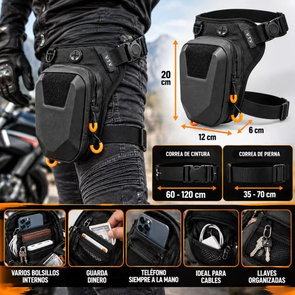 Bolso Piernera Táctico Multifuncional- IMPERMEABLE