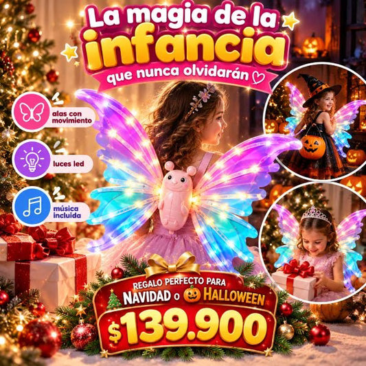 Alas Con Luz Y Sonido Magicas Para Disfraz