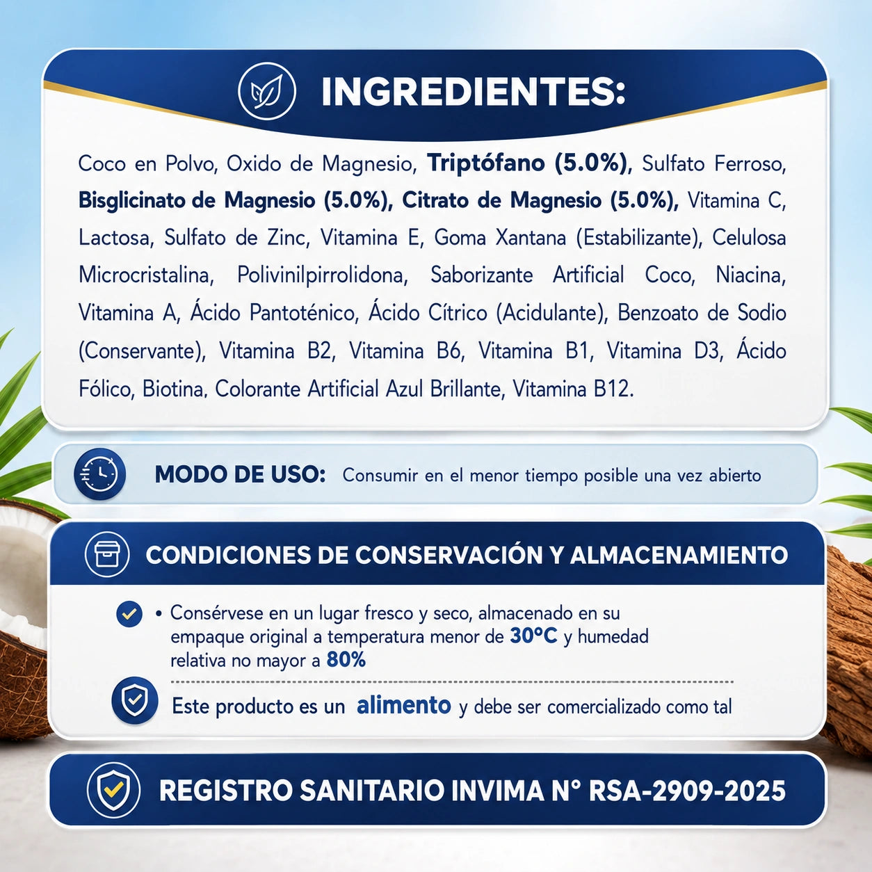 Triptófano BeautyFit | 100  Masticables Sabor Coco|Descanso, Relajación y Bienestar
