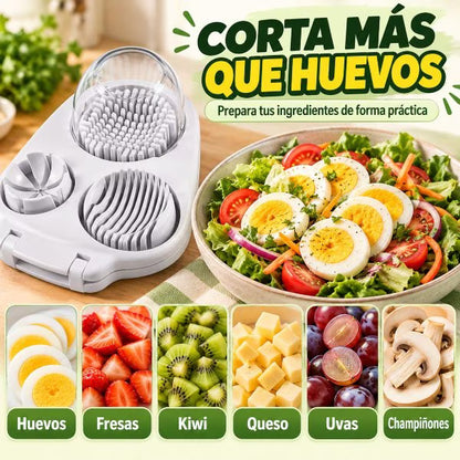 Cortador de Huevos Multifuncional 3 en 1 – Cortes Perfectos en Segundos