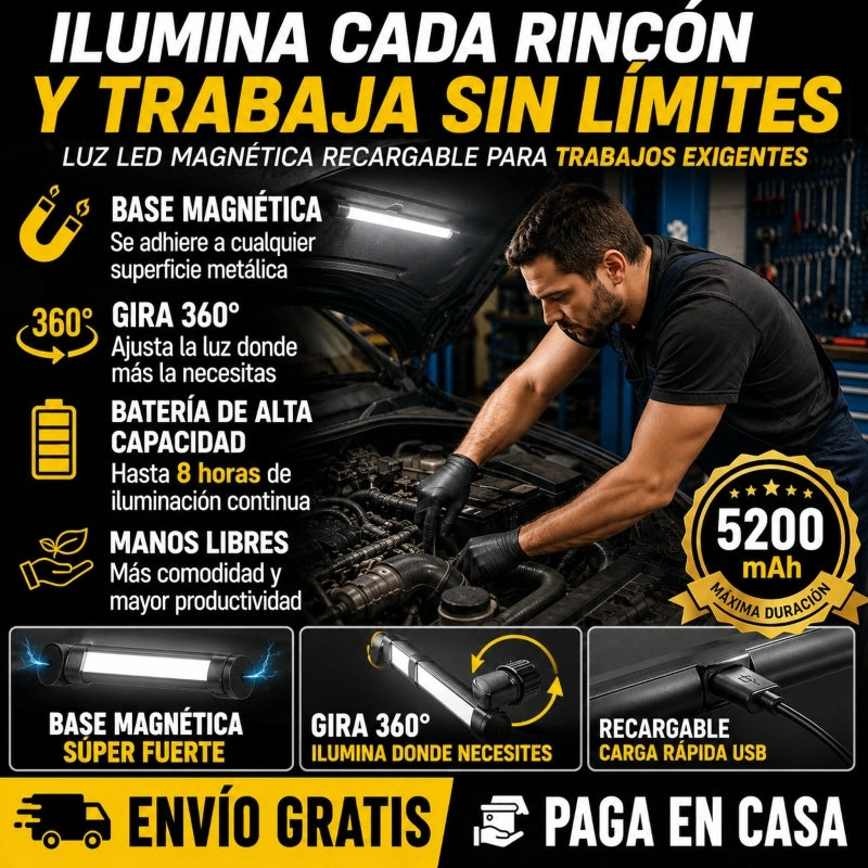 Luz Magnética Profesional Para carro talleres y mecánicos¡
