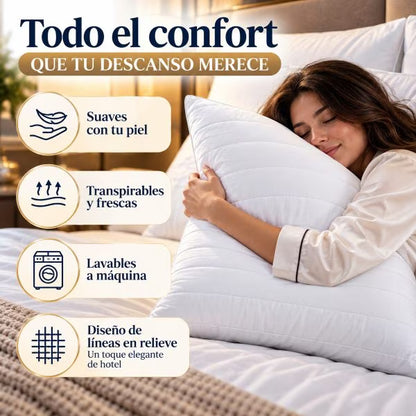Almohadas Hoteleras para el Hogar – Pack x4