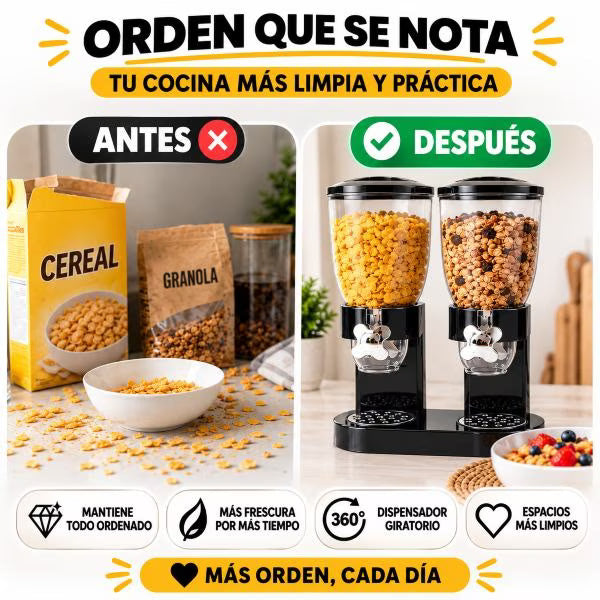 Dispensador de cereales doble! Tu cocina como de pelicula
