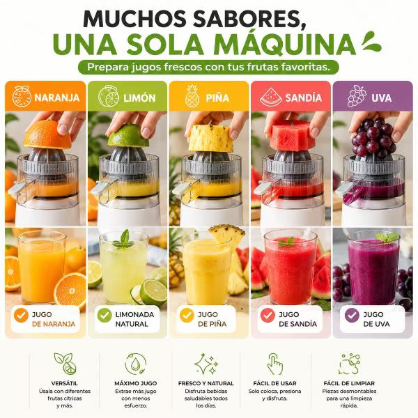 Exprimidor Eléctrico Portátil Recargable - Jugo Natural En Segundos