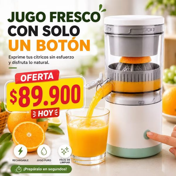 Exprimidor Eléctrico Portátil Recargable - Jugo Natural En Segundos