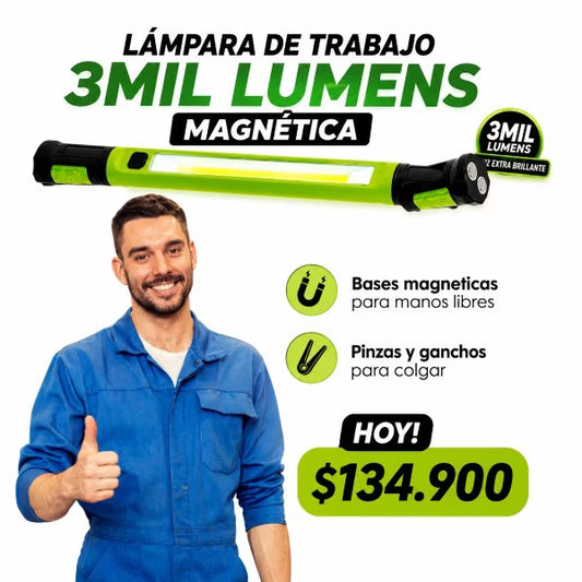 BARRA MAGNETICA LUZ DE TRABAJO CON IMANES