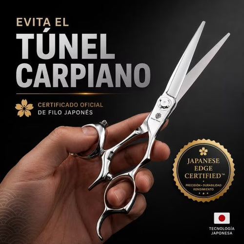 Tijeras 360 filo japones con anillo giratorio